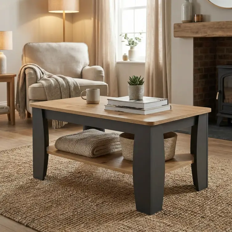 Konferenční stůl  ARMIN 110/60 dub artisan/grafit